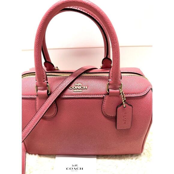 🔥🌺NWT! Coach Mini Bennett Satchel Handbag Glitter Peony Msrp:$325.00 - Picture 4 of 9